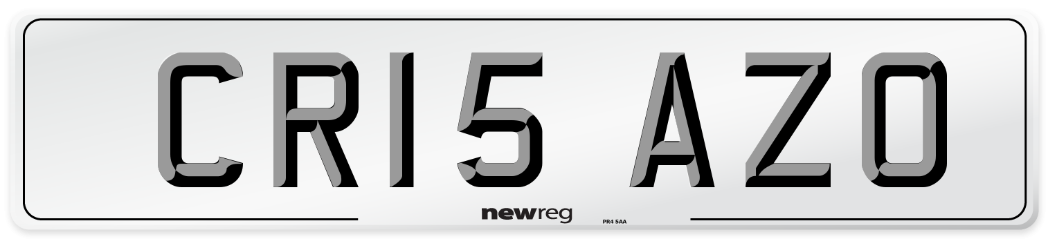 CR15 AZO Number Plate from New Reg